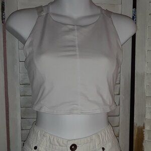 FP Movement by Free People White Strappy Athletic Crop Top